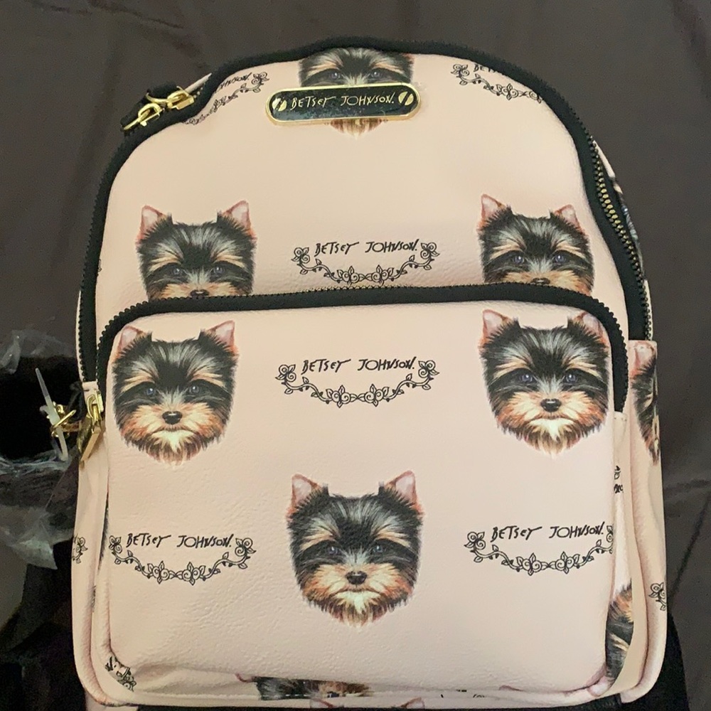 Betsy Johnson NWT Yorkie dog backpack